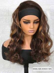 Haarbehandlung Perücke Stirnband Perücke aus Echthaar Perücke ohne Klebstoff Körperwellen Blond Braun P4/30 für Frauen kurz lang Körperwelle Perücke mit angebrachtem Stirnband, natürlich aussehend