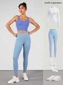 GLOWMODE FeatherFit™ U Back Cropped Active Tank Top Low Impact Yoga Daily