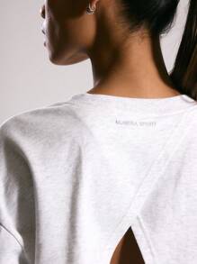 Musera Sport Women Cropped Oversized Jersey Sweatshirts, Padel, Tennis, Pickleball Gym Fitness