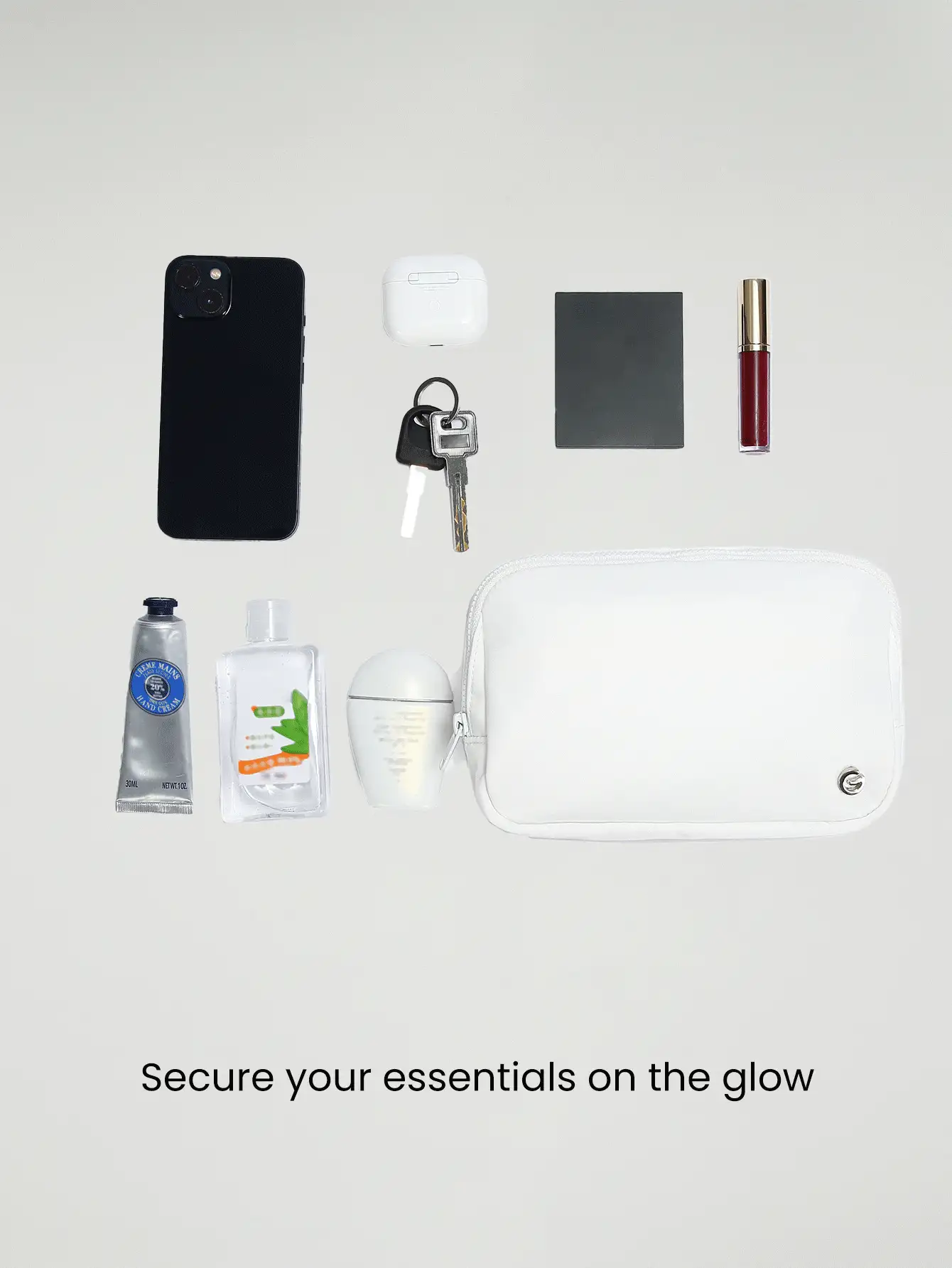 GLOWMODE 1L Zipper Everywhere Belt Bag Water Repellent Waist Crossbody Bags With Adjustable Strap