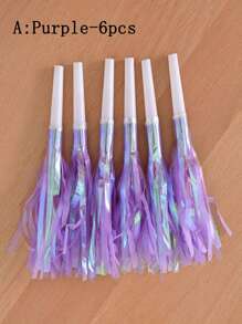 24pcs Party Blowers, Noise Makers Glitter Metallic Fringed Party Horns For Birthday Blow Horns Graduation Sporting Party Favors Supplies, Halloween Decor, Back To School, Supplies School, School Stuff