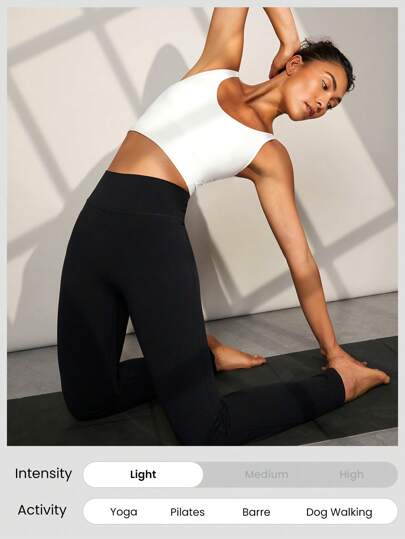 GLOWMODE FeatherFit™ Back Cropped Active Tank Top Low Impact Yoga Fall view 6