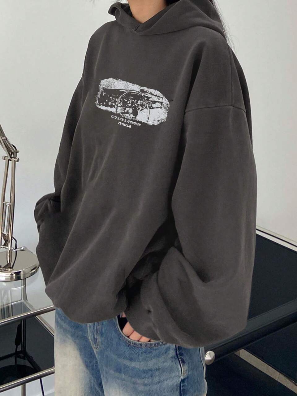 Ladies Printed Hoodie Sweatshirt, Casual & Stylish For Everyday Wear