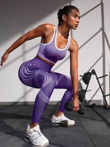 Powerista Seamless Women Sports Bra, Minimalist & Fashionable Casual For Daily Wear - Purple - View 4