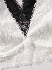 4pcs/Set Romantic Lace Halter Neck Lingerie Set