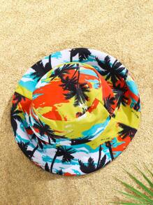 SHEIN Leap Crew Tween Boy Vacation Casual Rash Guard Swimsuit Set - White - View 3