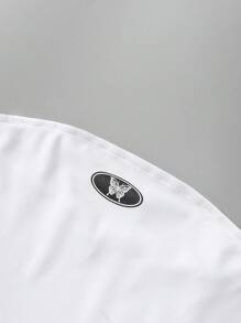 Teen Girls Distressed Denim Jeans With Butterfly Print Tank Top - White - View 4