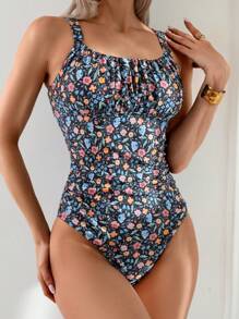 Swim Mod 1 bộ đồ bơi liền thân họa tiết hoa nhỏ xinh cho kỳ nghỉ hè/đi biển, đồ bơi liền thân - Nhiều màu - Xem 3
