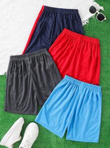 Tween Boy Sports 2pcs/Set Shorts And White Top, Summer, School, Campus, College
