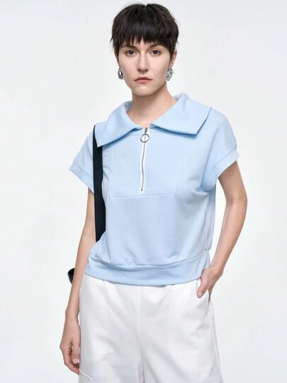 SHEIN Clasi 女士简约优雅纯色休闲卫衣，2025新款秋季套头衫