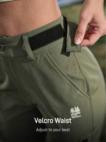 In My Nature 女式山地印花口袋喇叭裤户外徒步女装 - 軍綠色 - 查看 2