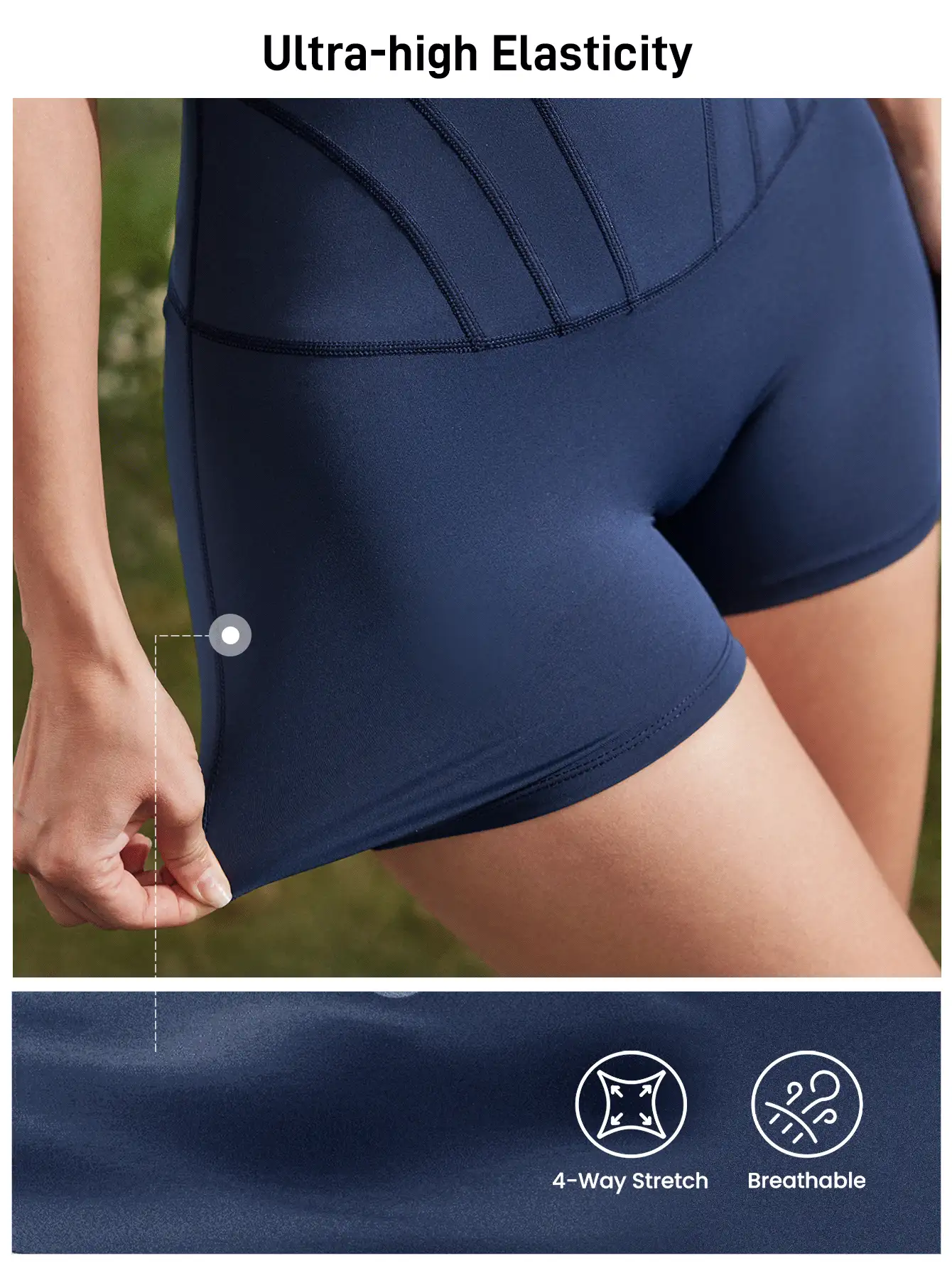 Gameset SHEIN Sport Women's Sleeveless Simple Fitted Patchwork Activewear Jumpsuit - Blue - View 3