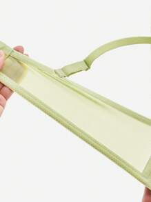 LUVLETTE Sujetador minimalista de malla verde, de encaje floral, sin relleno y transpirable, de cobertura completa para lencería y loungewear de talla grande