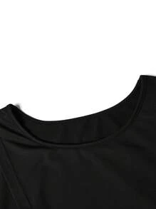 SHEIN LUNE 2pcs Plus Size Short Sleeve T-Shirt And Pants Set, Minimalist Fashion Casual Daily Wear