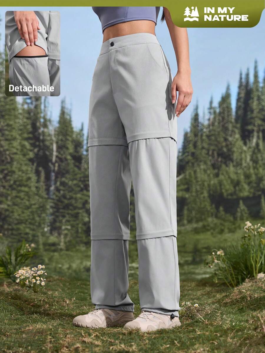 In My Nature Women's Casual Solid Color Detachable Hiking Pants