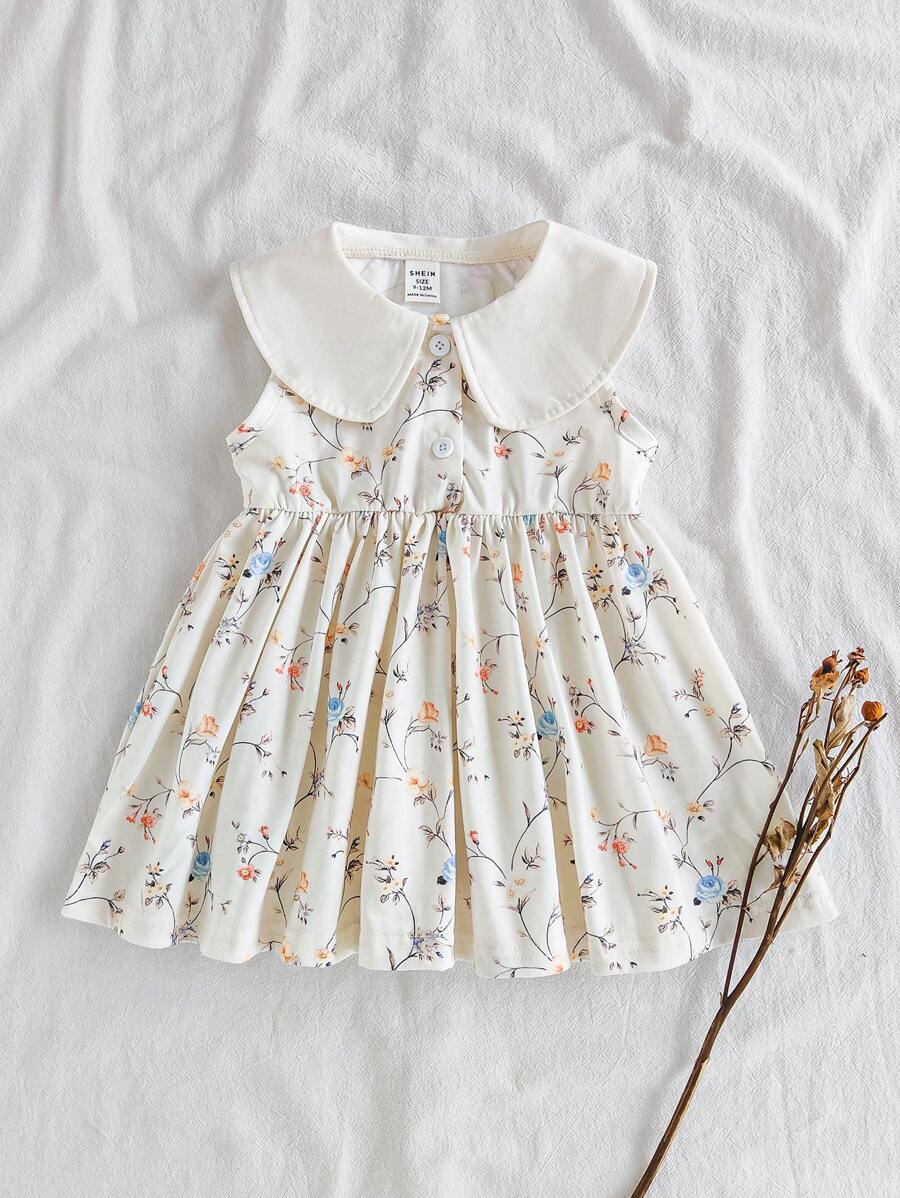 Vintaside Kids 女婴休闲碎花无袖连衣裙