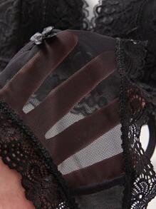 4pcs/Set Romantic Lace Halter Neck Lingerie Set
