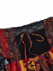 SHEIN LUNE Plus Size Summer Simple Casual Everyday Shorts - Multicolor - View 3