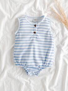 Vintaside Kids Pelele de bebé niño de tela de gofre, versión holgada, estilo casual y sencillo, tejido ligero y transpirable