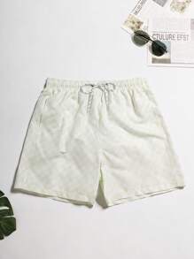 Manfinity KASUA Men's Casual Minimalist Beach Shorts, Versatile For Everyday Wear - Multicolor - View 3