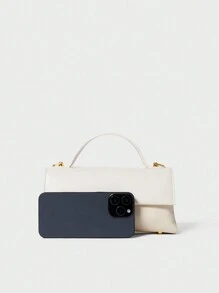 1 pièce Sac à main à bandoulière croisé blocs de couleurs 2024 pour femmes