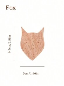 SHEIN 1pc Cute Animal Shaped Wall Hook Home Decor - Brown - View 9