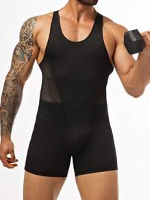 Men's Simple Fashionable Casual Daily Jumpsuit - Black - View 3