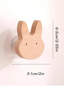 SHEIN 1pc Cute Animal Shaped Wall Hook Home Decor - Brown - View 4