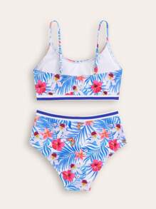 Teen Girls' Latest Fashion All-Over Print Swimwear Set - Multicolor - View 2