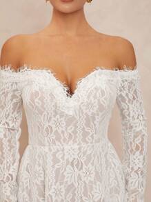 Lumalex Spring Wedding Season Banquet Coming Of Age Ceremony Summer Swimsuit Swimwear Swim Vacation Easter Beach Seaside High-End Women's Mini Dress For Wedding - White - View 4