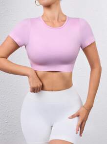 Absorbs Sweat Softness Contrast Mesh Knot Side Sports Teeworkout Tank Top