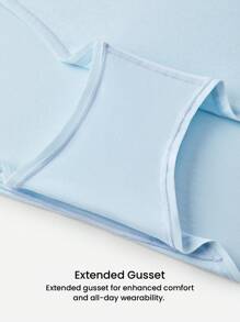 LUVLETTE Plus 3-Pack Airy Cotton Basics High Waist Briefs Women Underwear Panties Set-Pastel Color-Pure Comfort - Multicolor - View 7