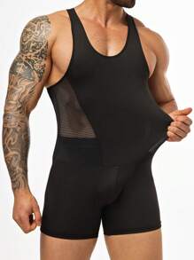 Men's Simple Fashionable Casual Daily Jumpsuit - Black - View 6