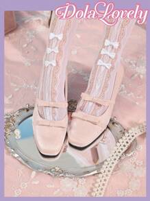 Dola Lovely Women Plus Size Elegant And Sweet Blue Satin Criss-Cross Metal Buckle Ballet Flats, New Arrival Spring