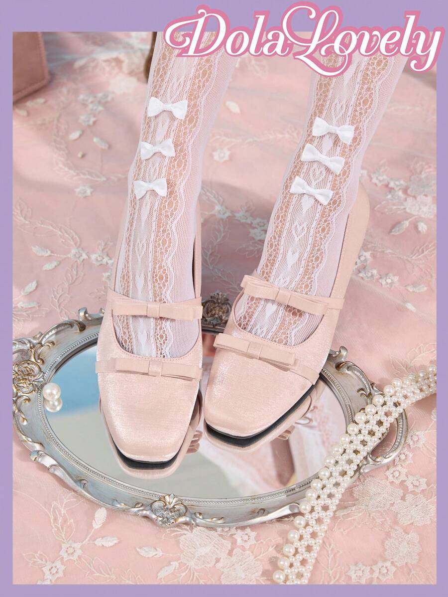 Dola Lovely Women Plus Size Elegant And Sweet Blue Satin Criss-Cross Metal Buckle Ballet Flats, New Arrival Spring