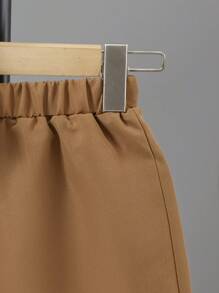 SHEIN 3pcs Set Boys Casual Cargo Vest With Pockets - Khaki - View 8