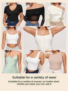 LUVLETTE Reusable Not Sticky Self-Adhesive No-Show Silicone Nipple Covers-Non-Adhesive-Light Beige
