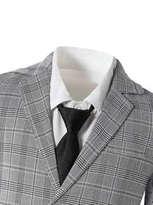 SHEIN 1 szt. marynarka w paski dla chłopców w wieku od 1 do 12 lat, elegancka i efektowna, idealna na przyjęcia urodzinowe, formalne wydarzenia, wesele, ukończenie szkoły, chłopca na przyjęciu, chłopca na weselu