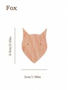 SHEIN 1pc Cute Animal Shaped Wall Hook Home Decor - Brown - View 15