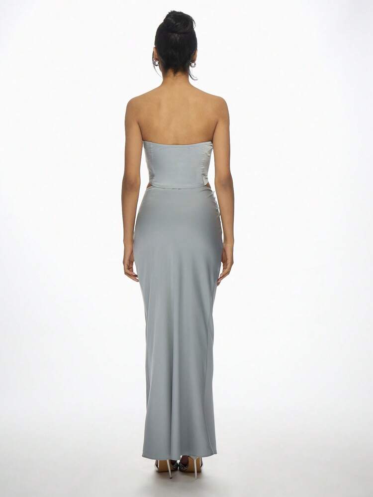 MISSGUIDED Sleeveless Corset Top And Maxi Skirt Set With Beaded Trim Elegant Evening Party Wedding Guest Co-Ord Formal Special Occasion Two-Piece Outfit