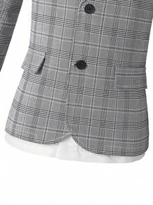 SHEIN 1 szt. marynarka w paski dla chłopców w wieku od 1 do 12 lat, elegancka i efektowna, idealna na przyjęcia urodzinowe, formalne wydarzenia, wesele, ukończenie szkoły, chłopca na przyjęciu, chłopca na weselu