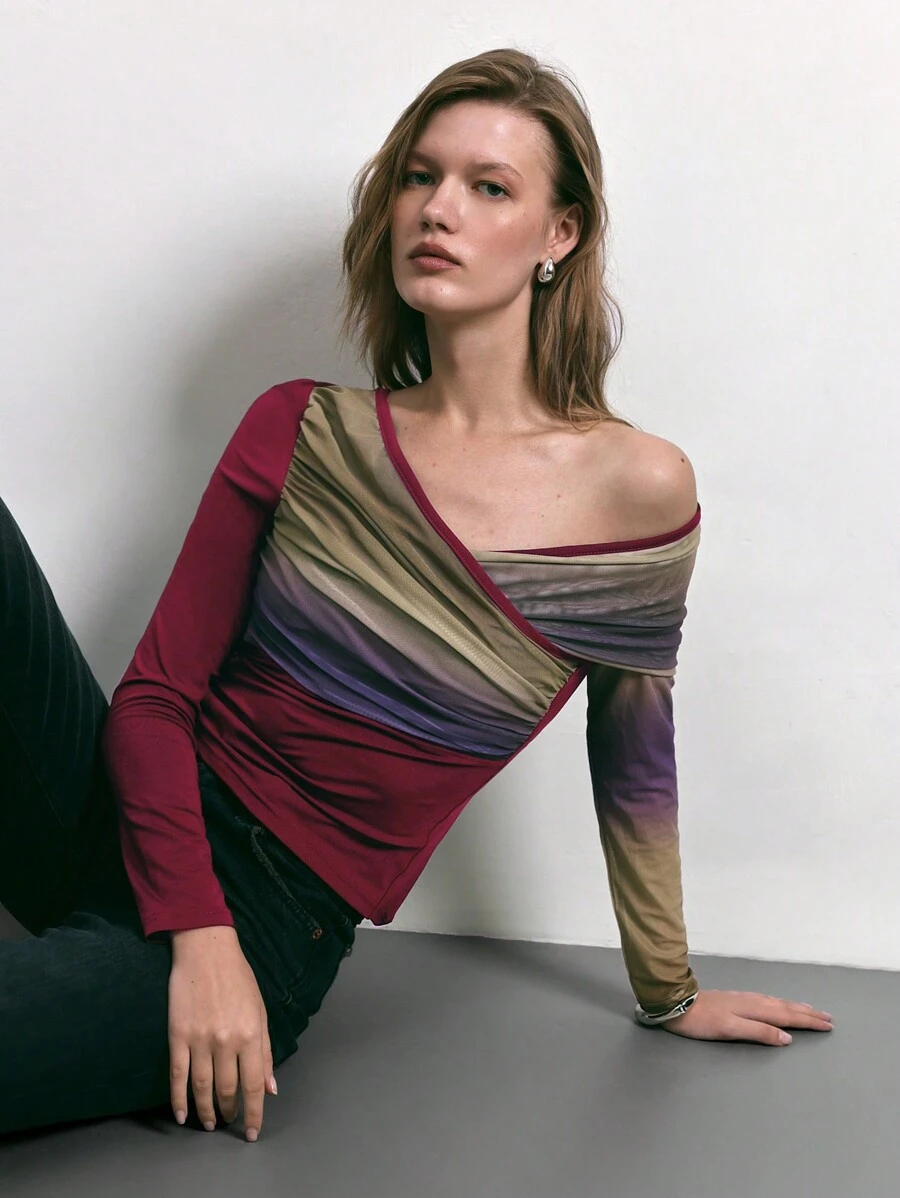 Maija Áo nữ vá màu đỏ mùa xuân mới thanh lịch, hiện đại, thích hợp để đi nghỉ, tiệc tùng ngày lễ, trang phục thường ngày - Nhiều màu - Xem 1