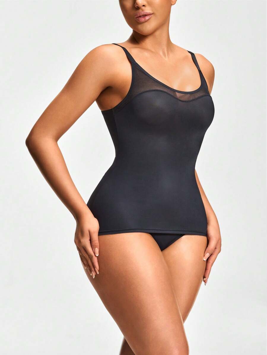 SHAPORA Top de ropa interior moldeadora con control de cintura y abdomen - Negro - Ver 1
