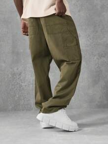 SUMWON Pantalones de trabajo de carpintero con ojal para herramientas, pierna recta, resistentes, para trabajo pesado, para otoño e invierno, para exteriores