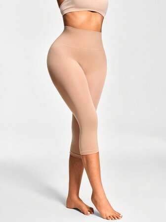 Shapelle Forme 女士简约纯色高腰无缝塑身裤