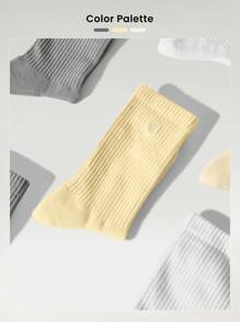 GLOWMODE 3 Pairs Socks Soft Ventilated Mesh With Embroidered Logo Workout Daily Casual - Multicolor - View 7