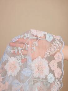 Chiquease Women's Embroidered Semi-Sheer Round Neck Blouse - Multicolor - View 7