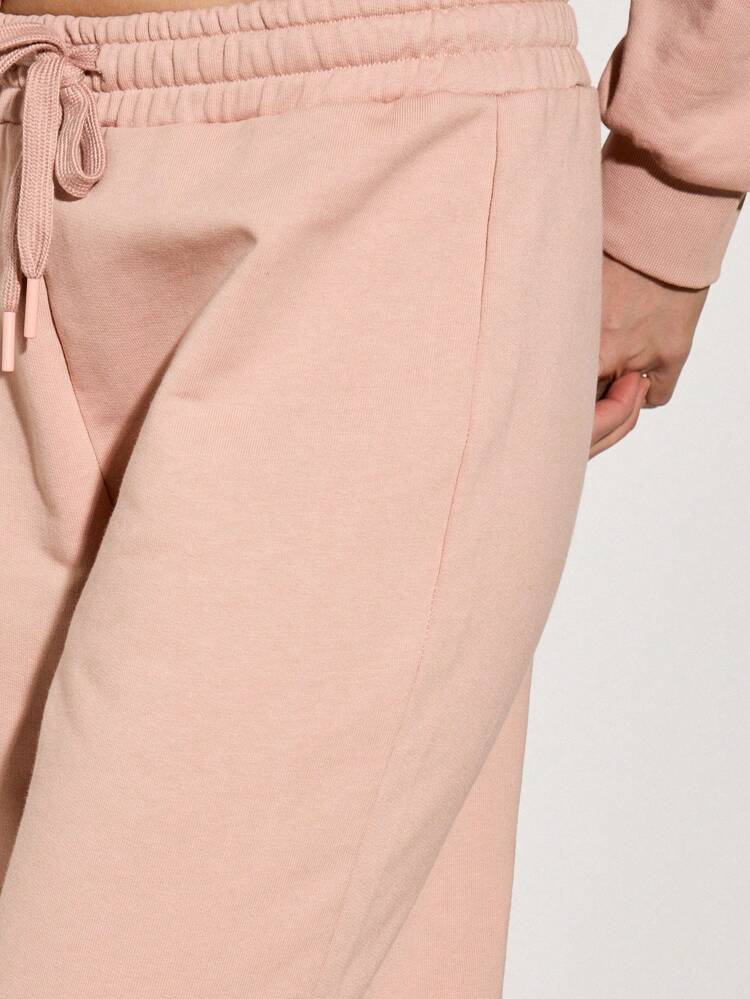 Cozy Loungewear Cuffed Joggers With Pin-Tuck Detail
