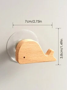 SHEIN 1pc Cute Animal Shaped Wall Hook Home Decor - Brown - View 13