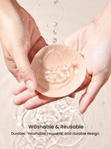 LUVLETTE Reusable Not Sticky Self-Adhesive No-Show Silicone Nipple Covers-Non-Adhesive-Light Beige